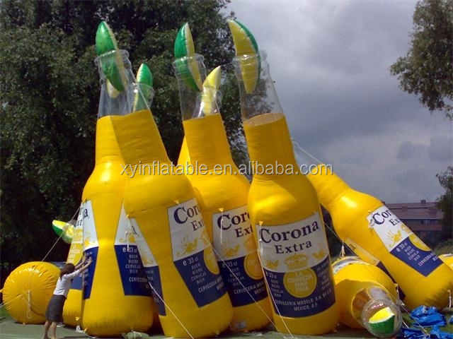 advertising giant inflatable corona bottle, 8m inflatable corona beer bottle for advertising