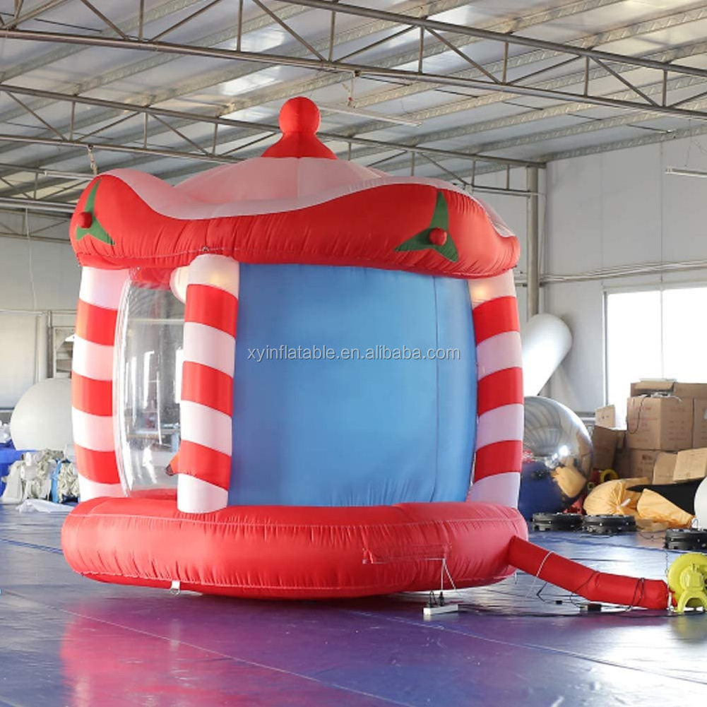 2023 Hot sale outdoor inflatable Christmas carousel, Christmas yard inflatables for decoration