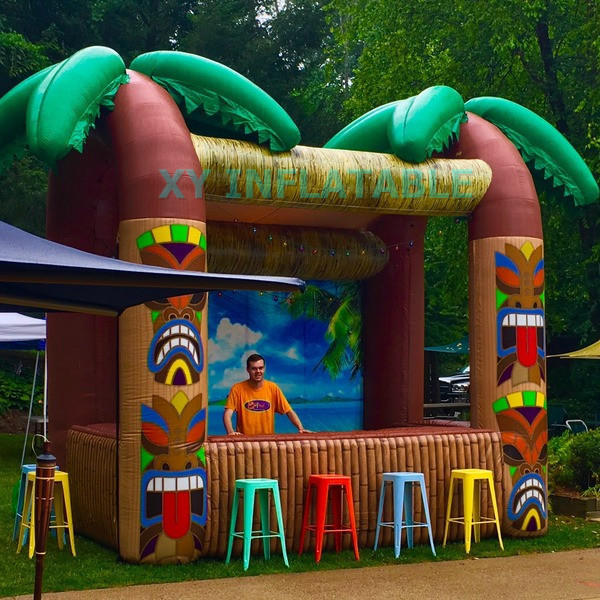 Hot sale outdoor inflatable tiki bar, inflatable beach bar tent for sale