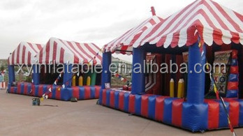 Cheerful 4in1 inflatable carnival midway game for adults kids