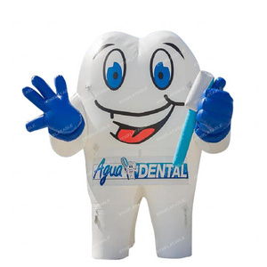 2021 Hot sale Giant inflatable tooth balloon with toothbrush, tooth inflatable for sale