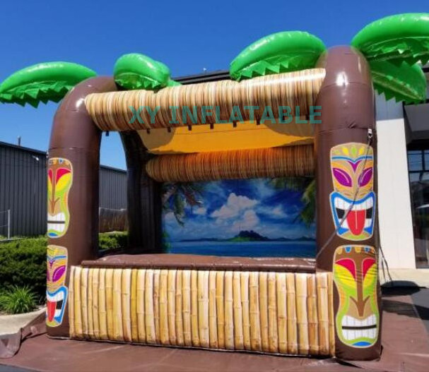 Hot sale outdoor inflatable tiki bar, inflatable beach bar tent for sale