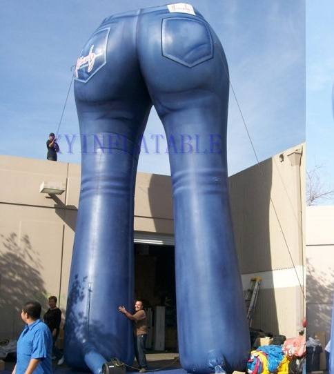 Customized inflatable pants, giant Inflatable jeans for advertising