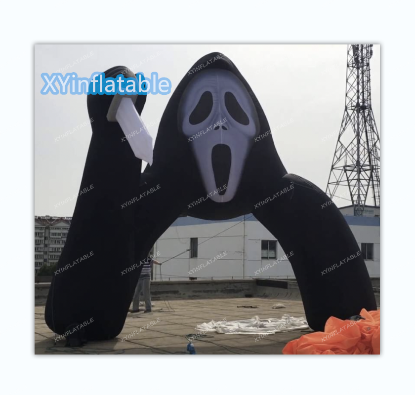 Outdoor Halloween party inflatable ghost arch, inflatable death archway for sale