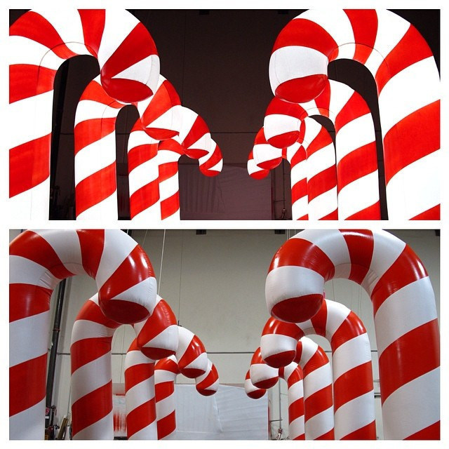 2024 Hot sale inflatable Christmas candy, inflatables ornaments giant candy canes, inflatable candy sane with led