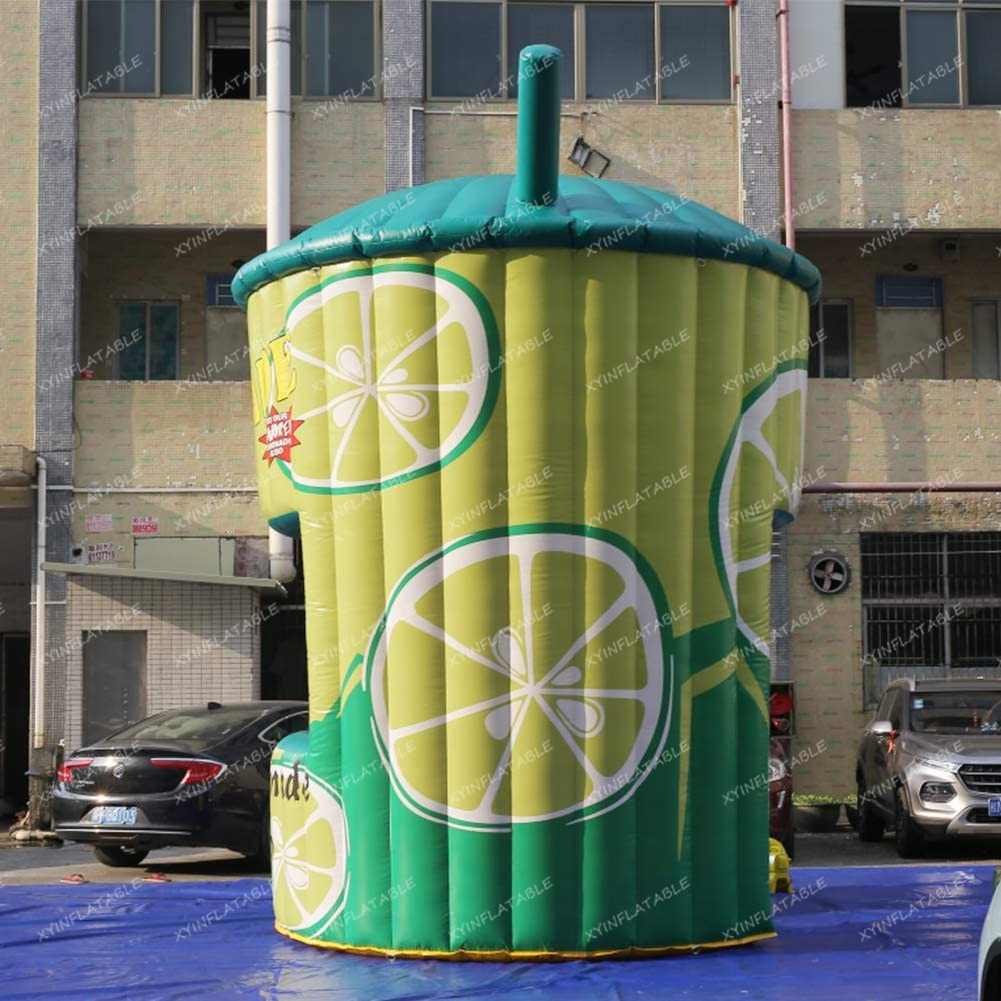 2021 Hot sale inflatable lemonade cart booth with customized printing banner for sale