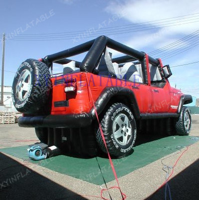 2021 Hot sale car inflatable, giant inflatable jeep for advertising