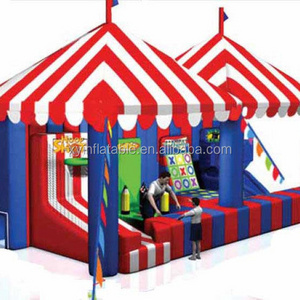 Cheerful 4in1 inflatable carnival midway game for adults kids