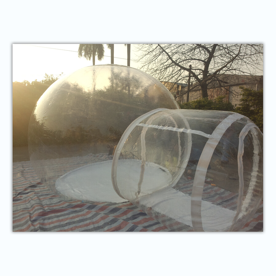 2024 Hot sale bubble inflatable yurt tent, bubble hotel tent, inflatable bubble tent with tunnel