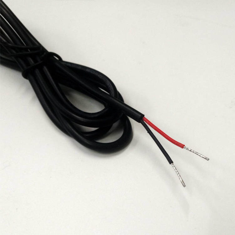 Custom wire harness 1.35x3.5mm 1.35*3.5mm DC connector female stripped tinned end pigtail cable