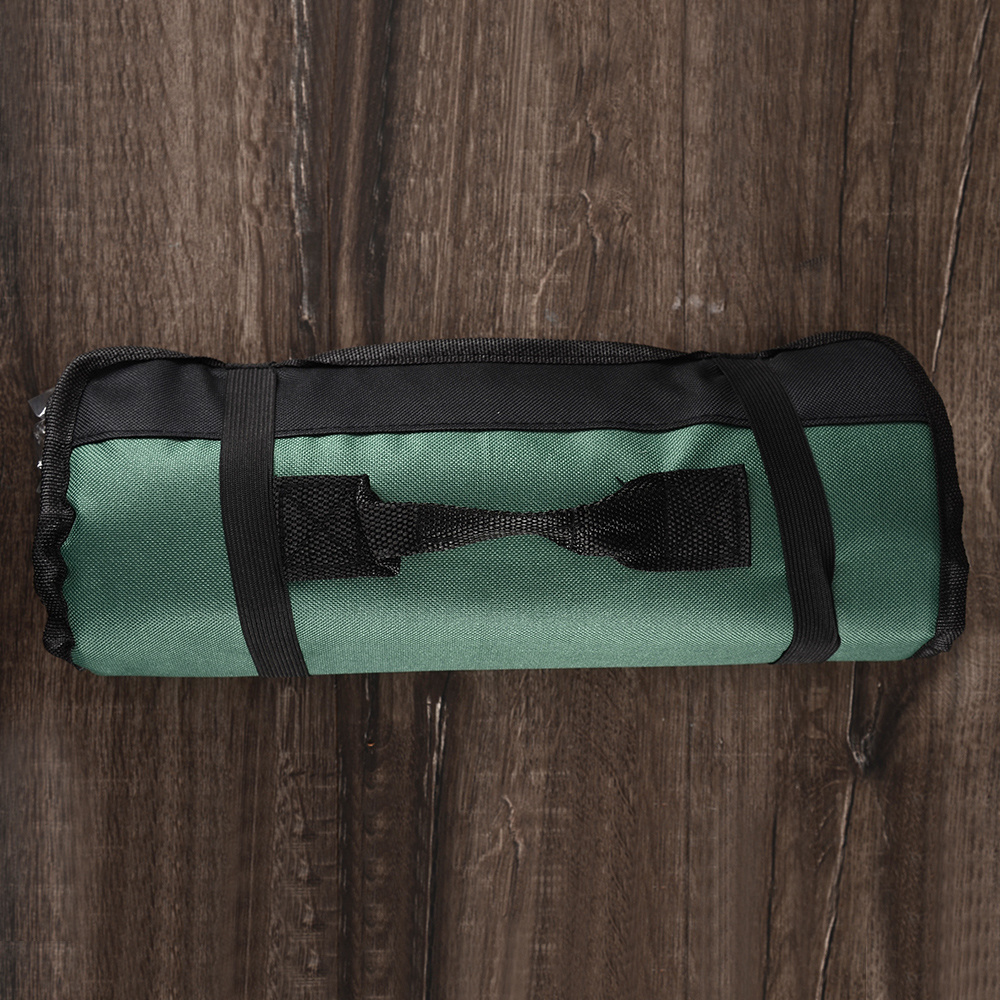 High Quality Heavy Duty Large Kitchen Tools Kitchen Ware 22 Pockets Canvas Chef Knife Bag Leather Knife Roll Bag