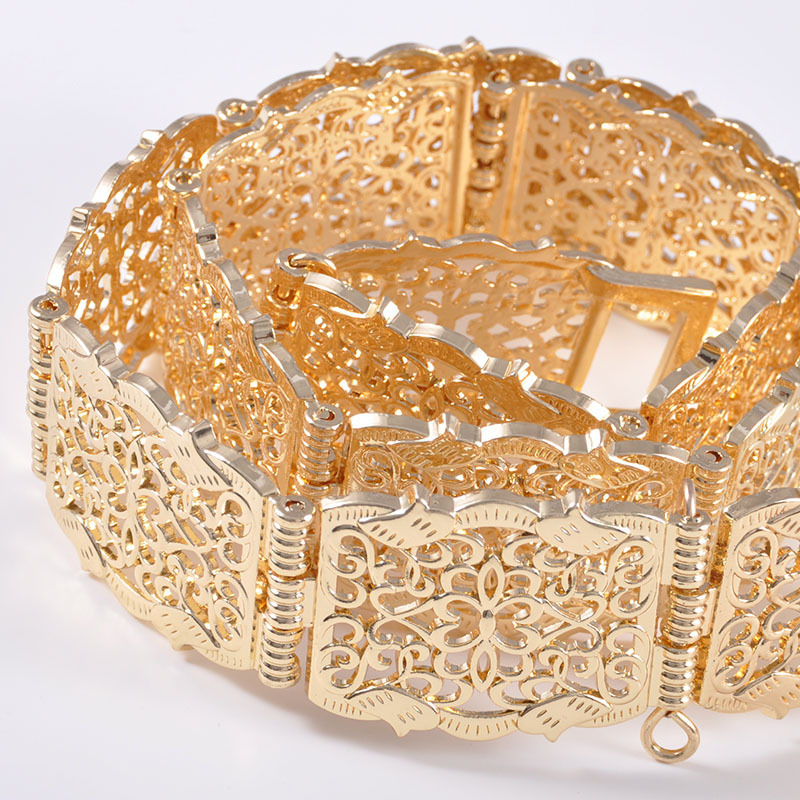 Marocain Wedding Belt Zinc Alloy Plating Gold And Silver With Colorful Rhinestone Waist Belt For Arabic Dress