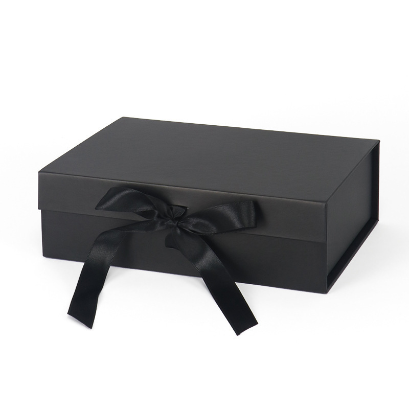 Large Luxury Premium Magnetic Cardboard Gift Box with Ribbon Rectangle Shipping Bxes for Small Business