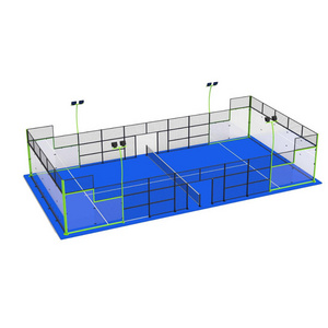 2023 new design panoramic Padel Court Cover Roof Tennis Court Fence Padle Tennis Padel Fields Paddle Court Supplier Factory