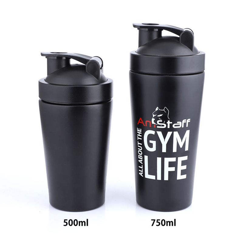 500ml stainless steel protein shaker 750ml stainless steel shaker bottle