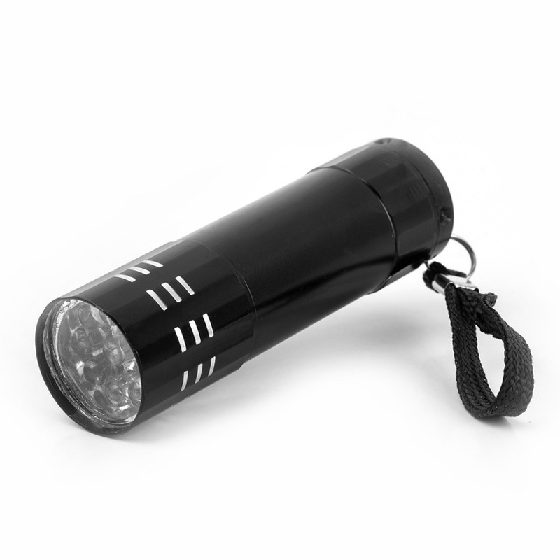 aluminium LED torch 9 LEDs mini LED flashlight