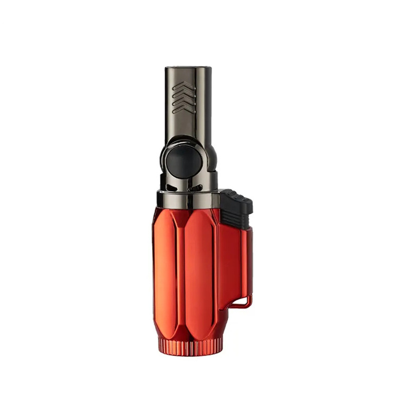 XY170115 Portable Customizable Logo Cigar Jet Torch Inflatable Lighters Heating Kitchen Flame Gas Lighter Smoking Accessories