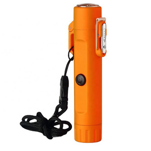 Outdoor Windproof USB Rechargeable Electric Waterproof Plasma Dual Arc Lighter for Survival, Tactical, Camping