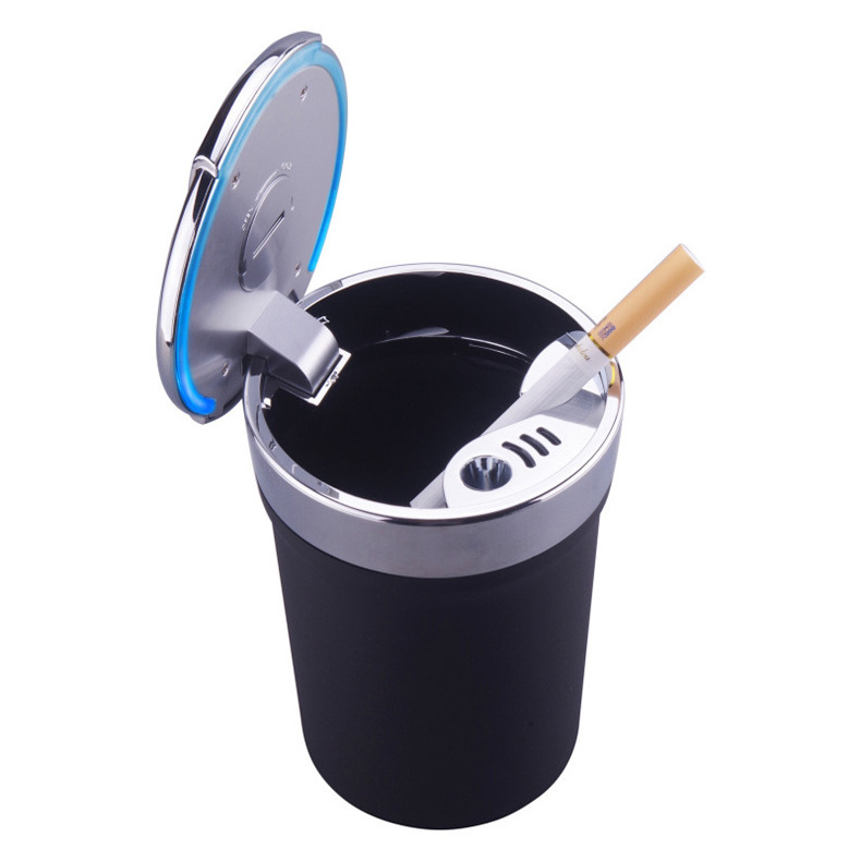 XY500688 Car Ashtray Electric Smokeless Plastic Household Ashtray LED Light OEM Logo Tobacco Smoking Accessories