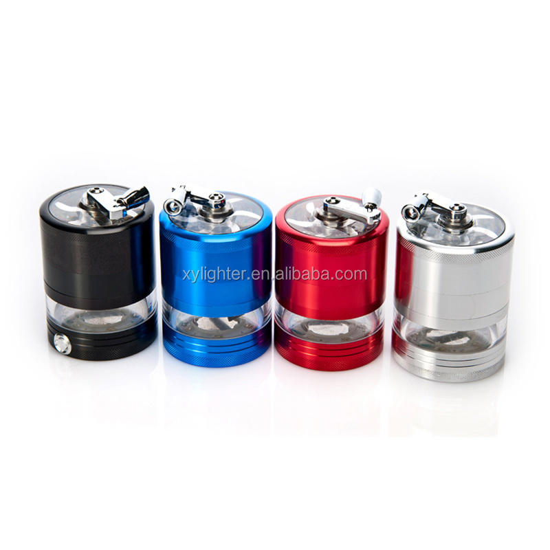 XY358272-6 1Pc Electric Light LED 63MM Aluminum Metal Herb tobacco Grinder