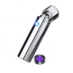 XY830109 Fashion LED Light New Cross Triple Arc Electric Lighter USB Rechargeable Plasma Windproof Lighters