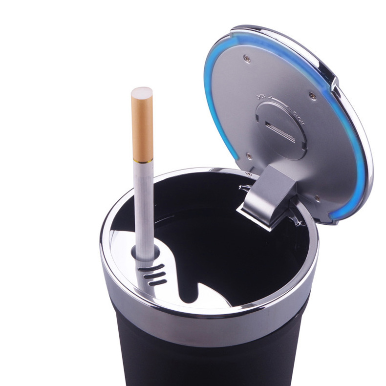 XY500688 Car Ashtray Electric Smokeless Plastic Household Ashtray LED Light OEM Logo Tobacco Smoking Accessories