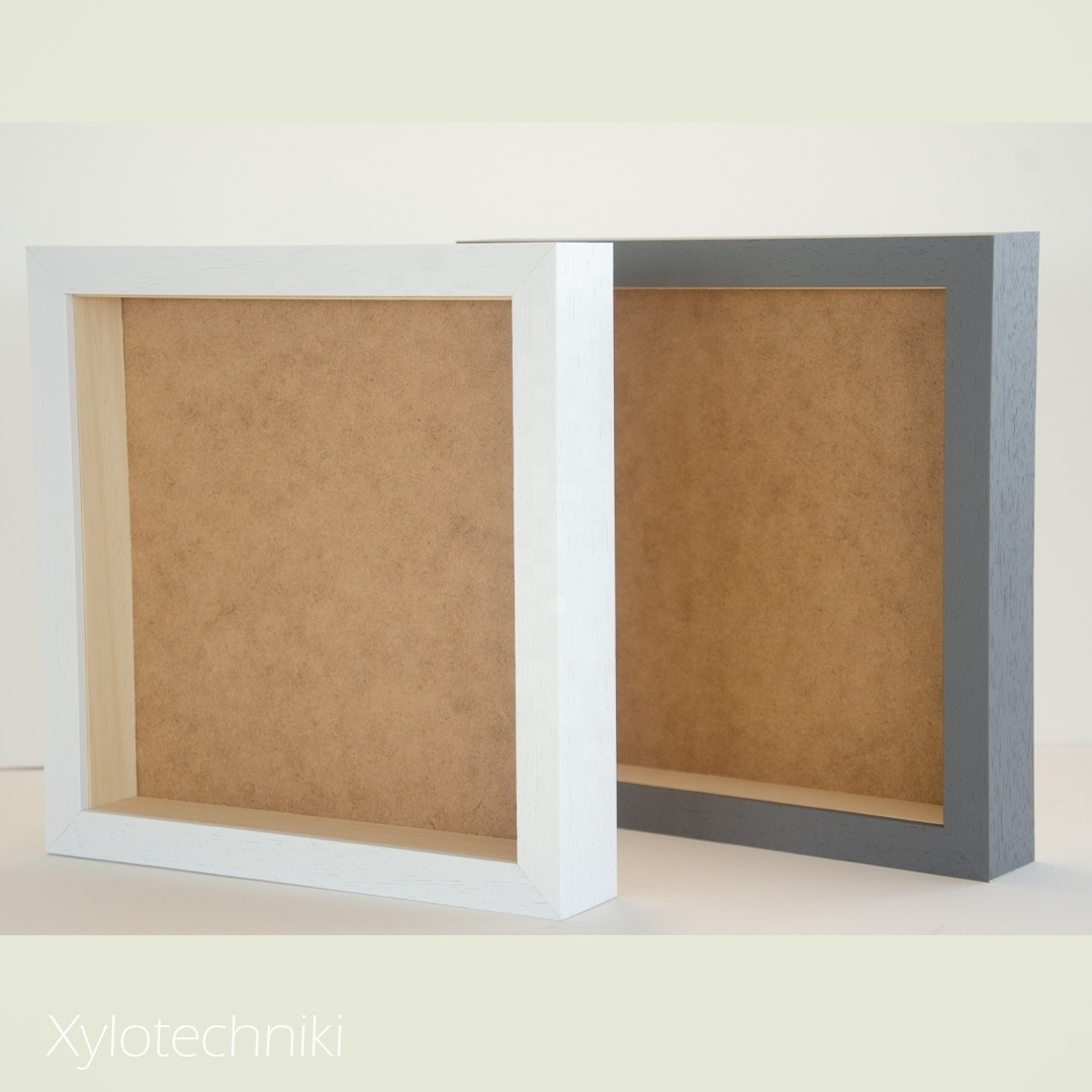 Wholesale wooden shadow box picture frame 23x23 with 3 cm depth or custom made sizes 3D photo frame decorative wall frame