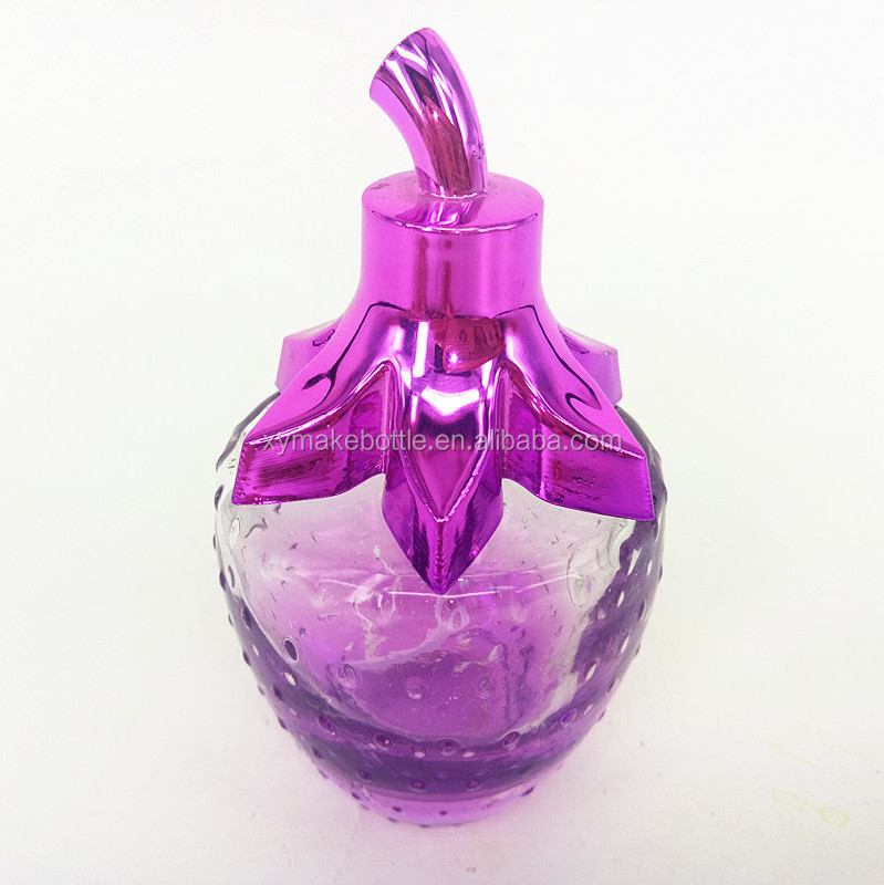 strawberry shape perfume bottle with pretty cap