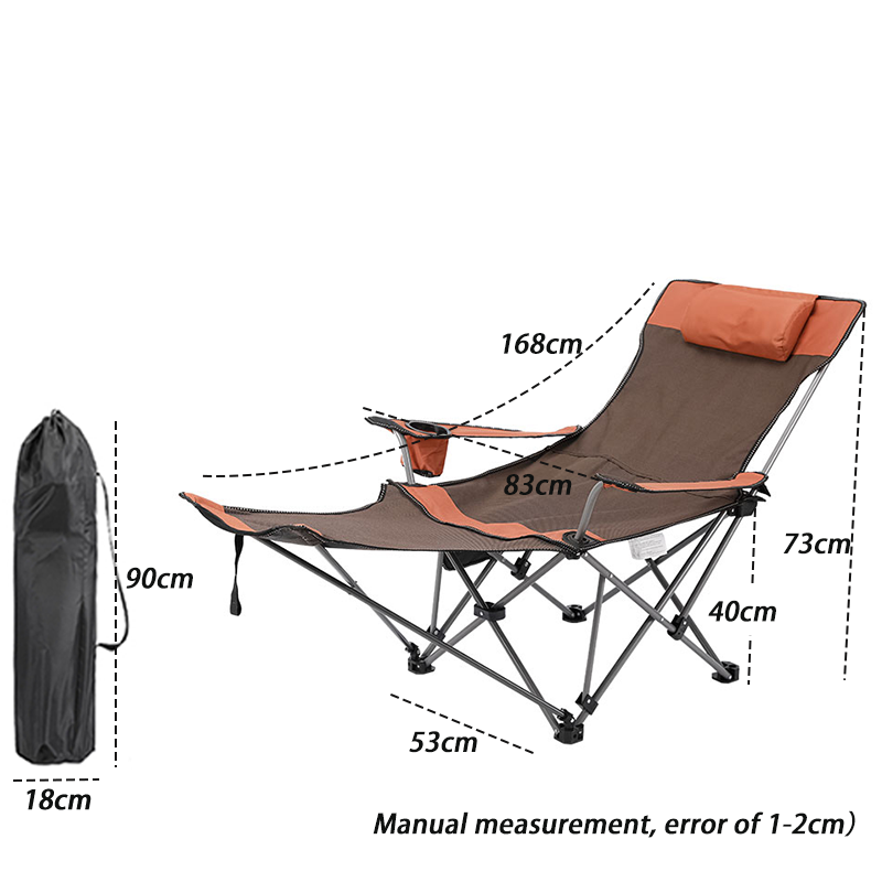 Portable net Portable Folding Camping Chair with Carrying Bag Wholesale Outdoor Beach Lounge   Adjustable Zero Gravity Recliner