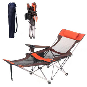 Portable net Portable Folding Camping Chair with Carrying Bag Wholesale Outdoor Beach Lounge   Adjustable Zero Gravity Recliner