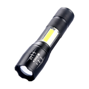 High Quality Aluminum COB Rechargeable Outdoor ZOOM brightest flashlight in the world