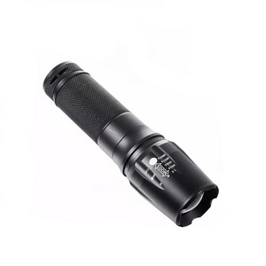 Portable outdoor home emergency LED flashlight high lumen T6 waterproof LED zoomable tactical flashlight