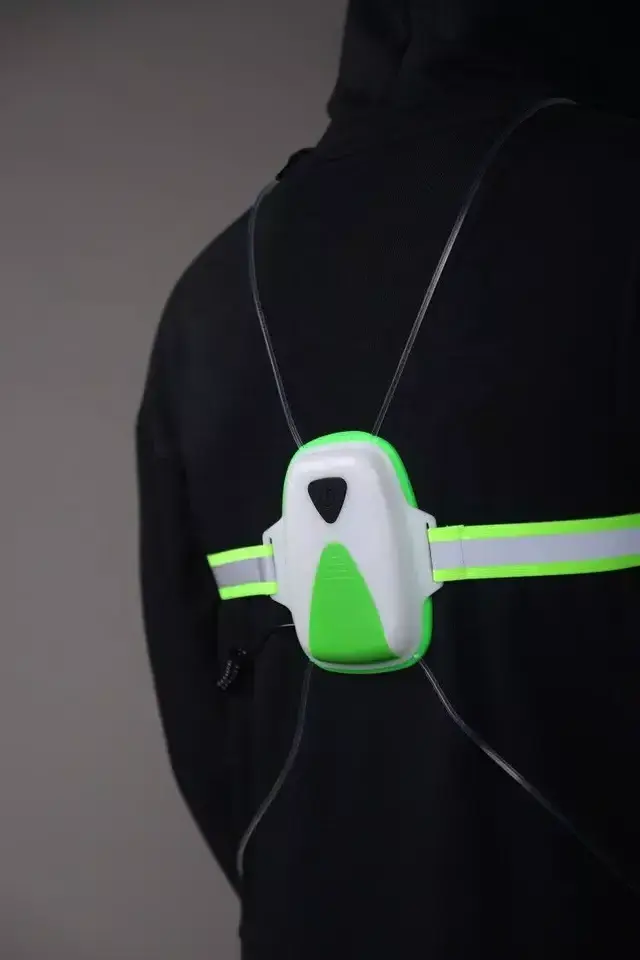 hot riding and running LED strip USB rechargeable super bright front light safety reflective vest