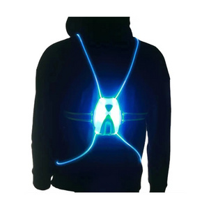 hot riding and running LED strip USB rechargeable super bright front light safety reflective vest