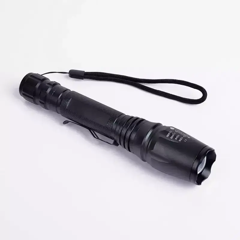 Outdoor high Lumen XML T6 Waterproof LED Zoomable Self Defensive Camping Flashlight