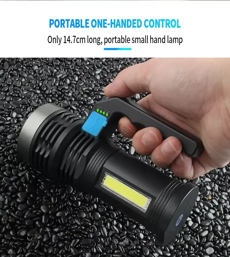 Wholesale HOT SALE Waterproof Camping super bright High Power 10w Rechargeable flashlight Led Strobe Torch Light OEM