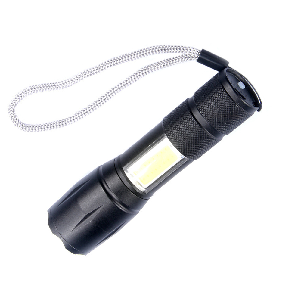 High Quality Aluminum COB Rechargeable Outdoor ZOOM brightest flashlight in the world