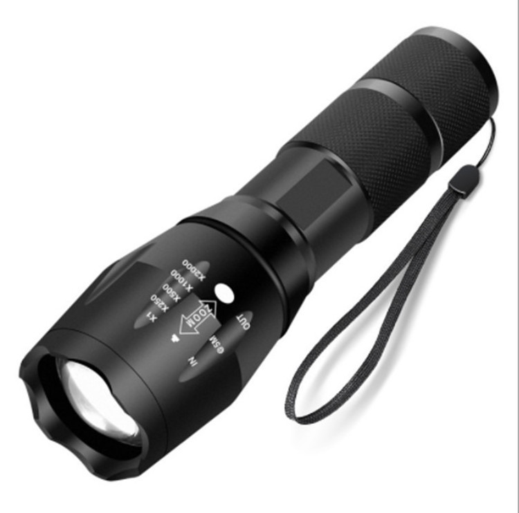 High Power Super Bright Waterproof portable Aluminum alloy Xml T6 Zoomable Tactical rechargeable flashlights torches