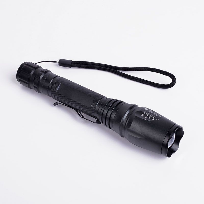 outdoor zoomable built-in charging night camping riding high beam night fishing flashlight