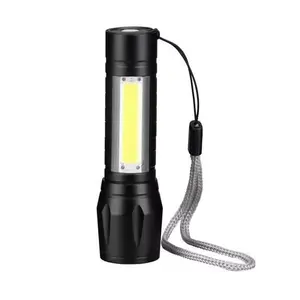 Factory direct sales Aluminum EDC portable super bright Small Torch USB Mini zoomable rechargeable COB LED Flashlight