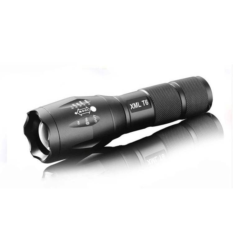 Outdoor portable Xml T6 waterproof long-distance lighting led zoom tactical flashlight