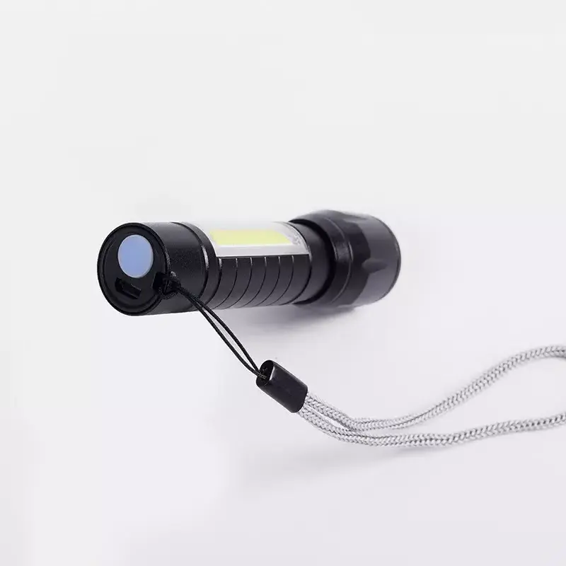 Factory direct sales Aluminum EDC portable super bright Small Torch USB Mini zoomable rechargeable COB LED Flashlight