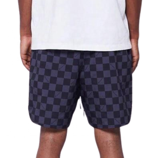 New Arrival Casual Style Nylon Shorts With Checkerboard Print Multi Color Custom Sublimation Print Logo Shorts