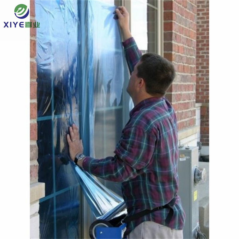 customized plastic pe film blue color transparent surface protective film for building glass