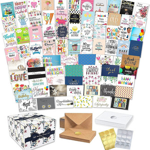 custom printing large all occasion unique greeting cards with stickers and envelopes