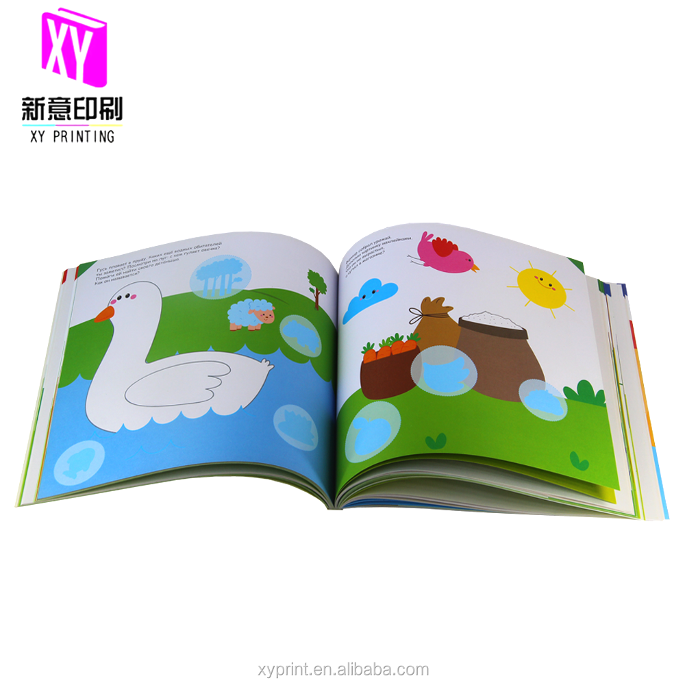 Customs full activity coloring stickers baby education book with your own logo