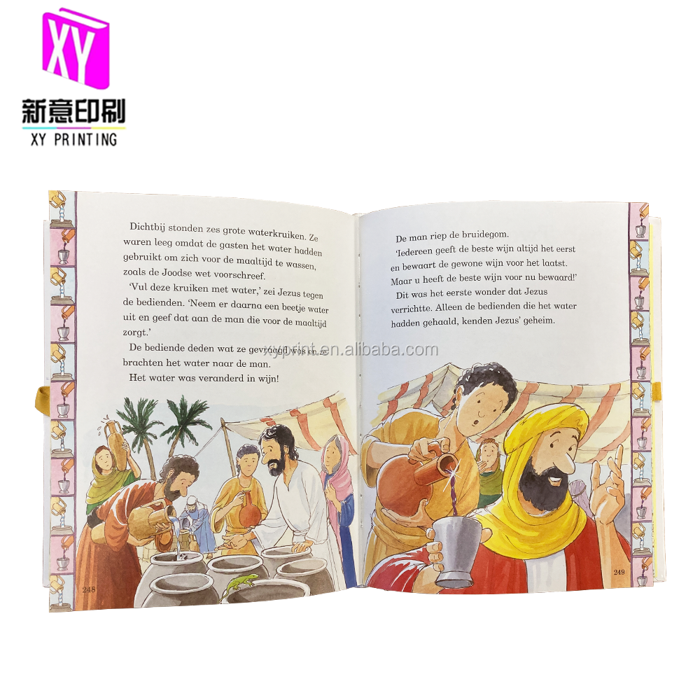 Personalized Full Color Hardback Cover Spot Goil Foil Hardcover Children Bible Books Offset Printing Custom Size Accepted