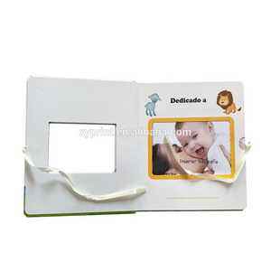 Baby Album Birth and Growth Record Book Baby Memory book with Die-cut Window and PVC offset Printing Hardcover Book