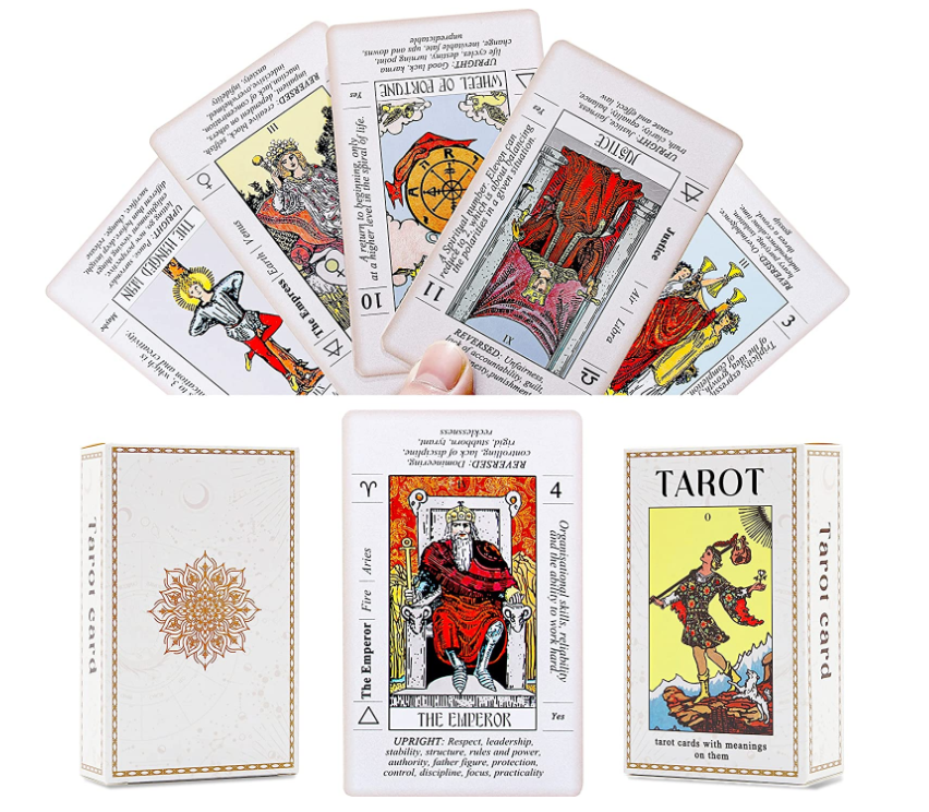 Custom Playing Cards Plastic Tarot Deck Waterproof Gold Oracle Cards