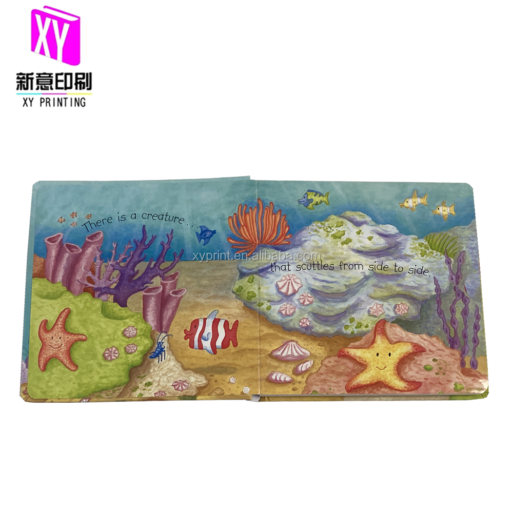 Customized printing services  printing Colorful children book pull and push tab cardboard book for kids